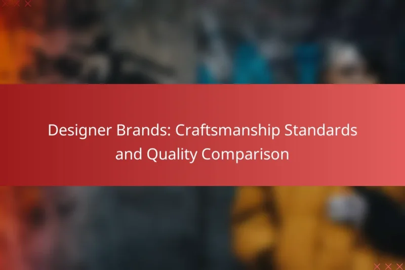 Designer Brands: Craftsmanship Standards and Quality Comparison