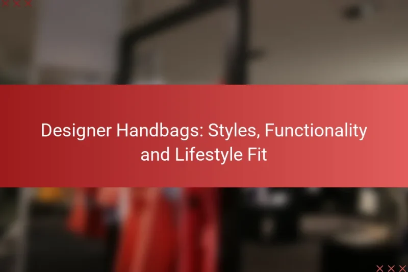 Designer Handbags: Styles, Functionality and Lifestyle Fit