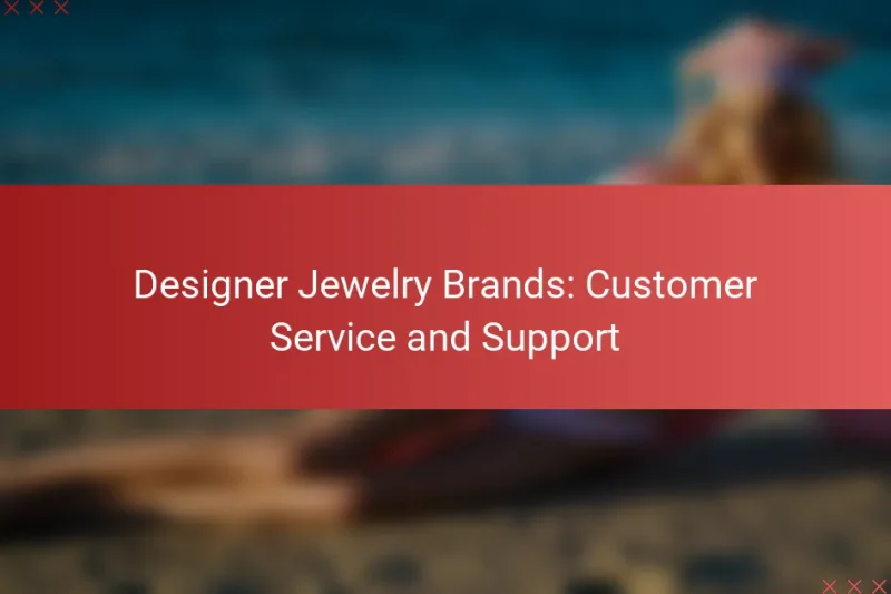 Designer Jewelry Brands: Customer Service and Support