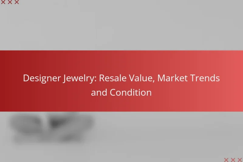 Designer Jewelry: Resale Value, Market Trends and Condition