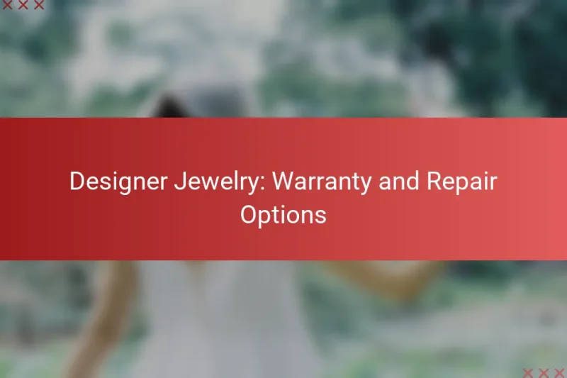 Designer Jewelry: Warranty and Repair Options