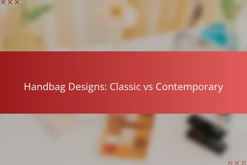 Handbag Designs: Classic vs Contemporary