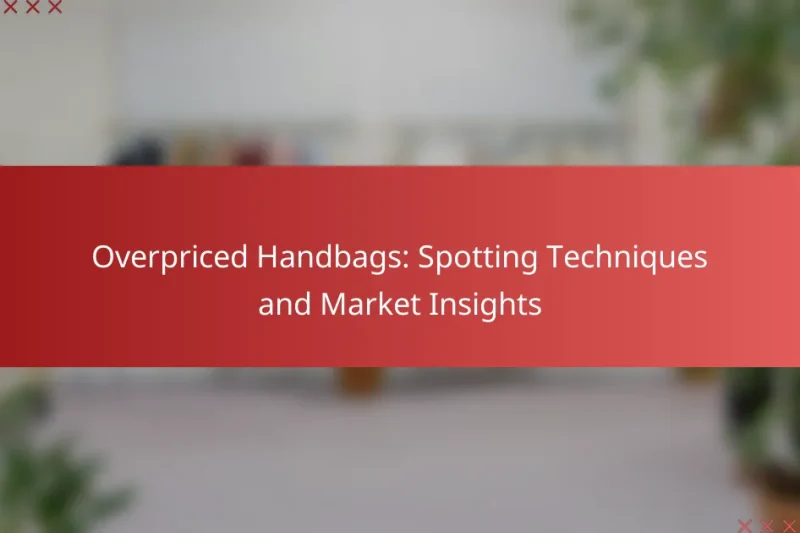 Overpriced Handbags: Spotting Techniques and Market Insights