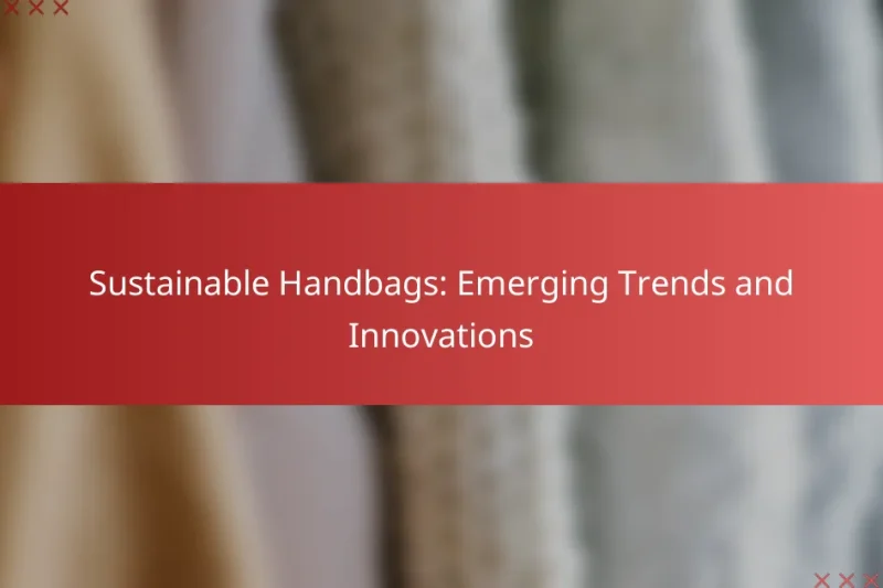 Sustainable Handbags: Emerging Trends and Innovations