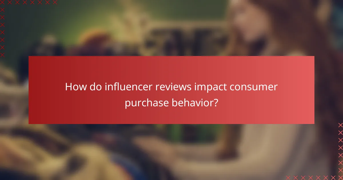 How do influencer reviews impact consumer purchase behavior?