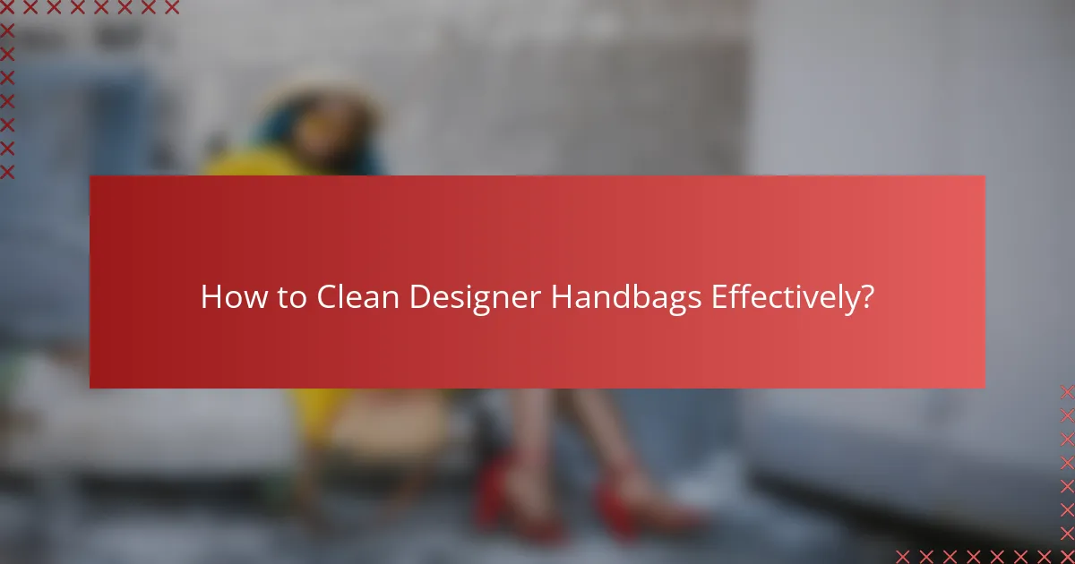 How to Clean Designer Handbags Effectively?