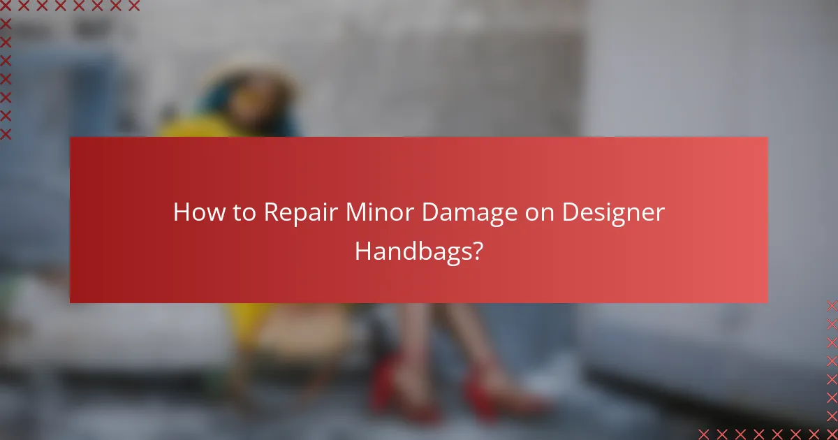 How to Repair Minor Damage on Designer Handbags?