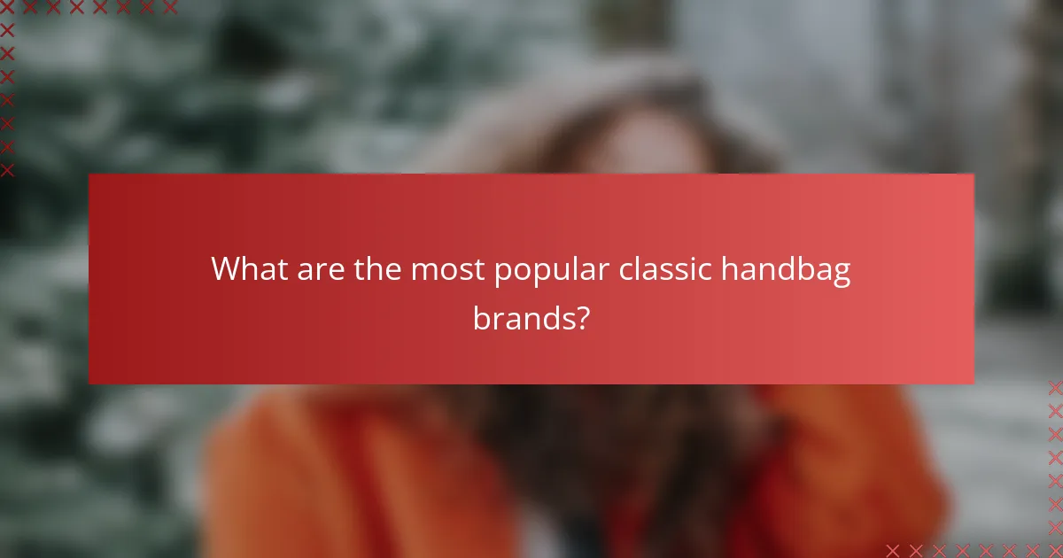What are the most popular classic handbag brands?