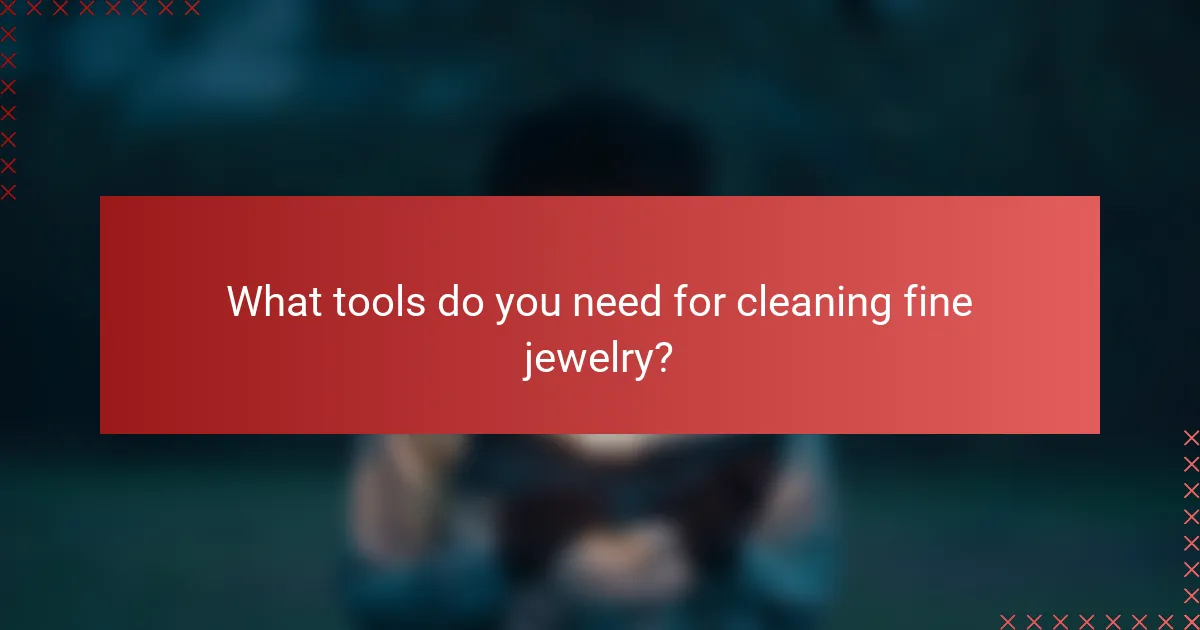 What tools do you need for cleaning fine jewelry?