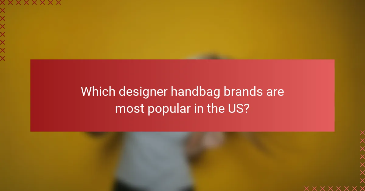 Which designer handbag brands are most popular in the US?