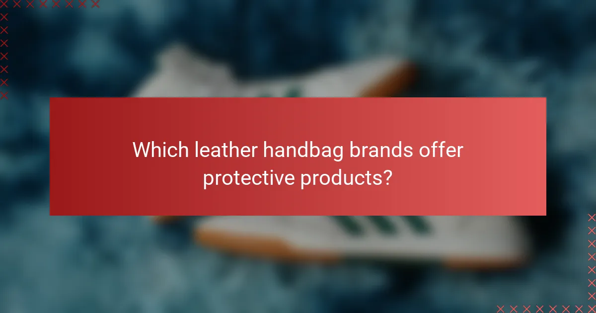 Which leather handbag brands offer protective products?